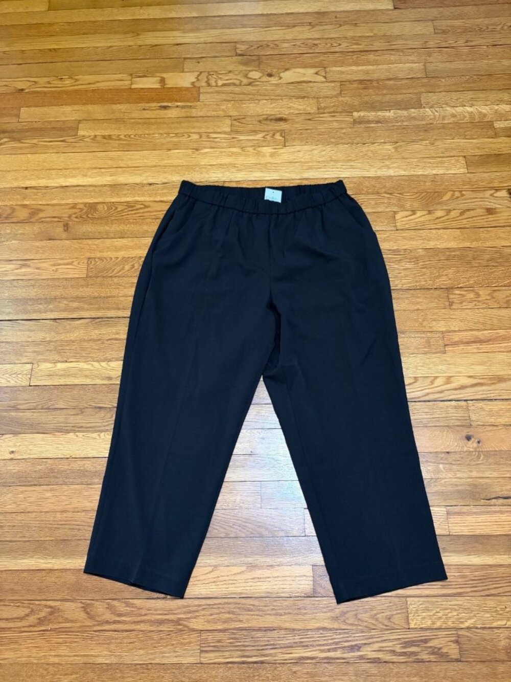 Croft & Barrow Womens Pull On Cropped Pants Size 20W SHORT 20WP Black NWT